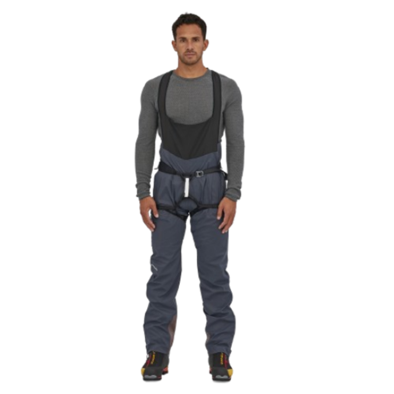 Patagonia Mens Dual Aspect Bibs in Smolder Blue-2