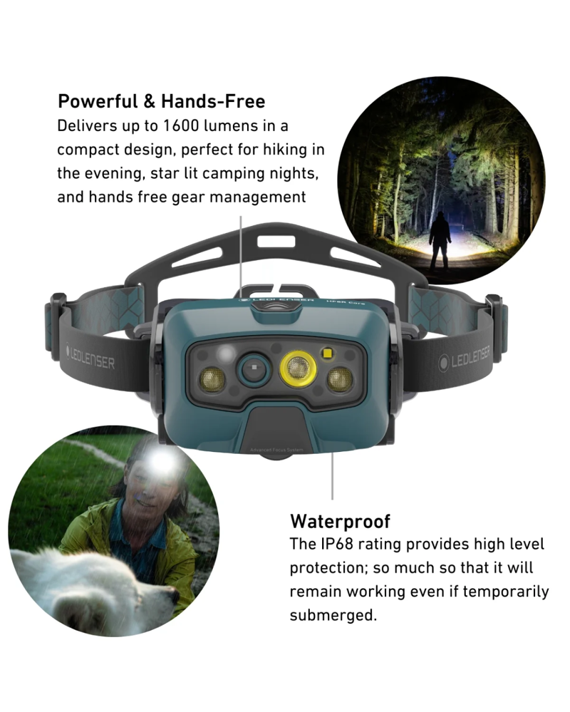 LED Lenser HF8R Core Rechargeable Headlamp in Teal-1