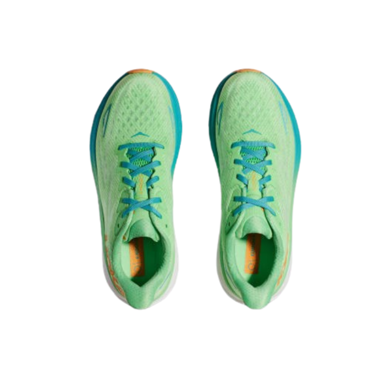 Hoka Mens Clifton 9 in Zest/Lime-1