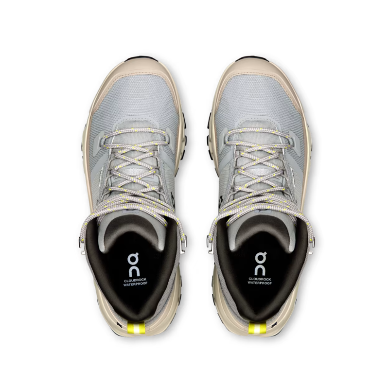 On Womens Cloudrock Mid Waterproof in Alloy / Ice-1