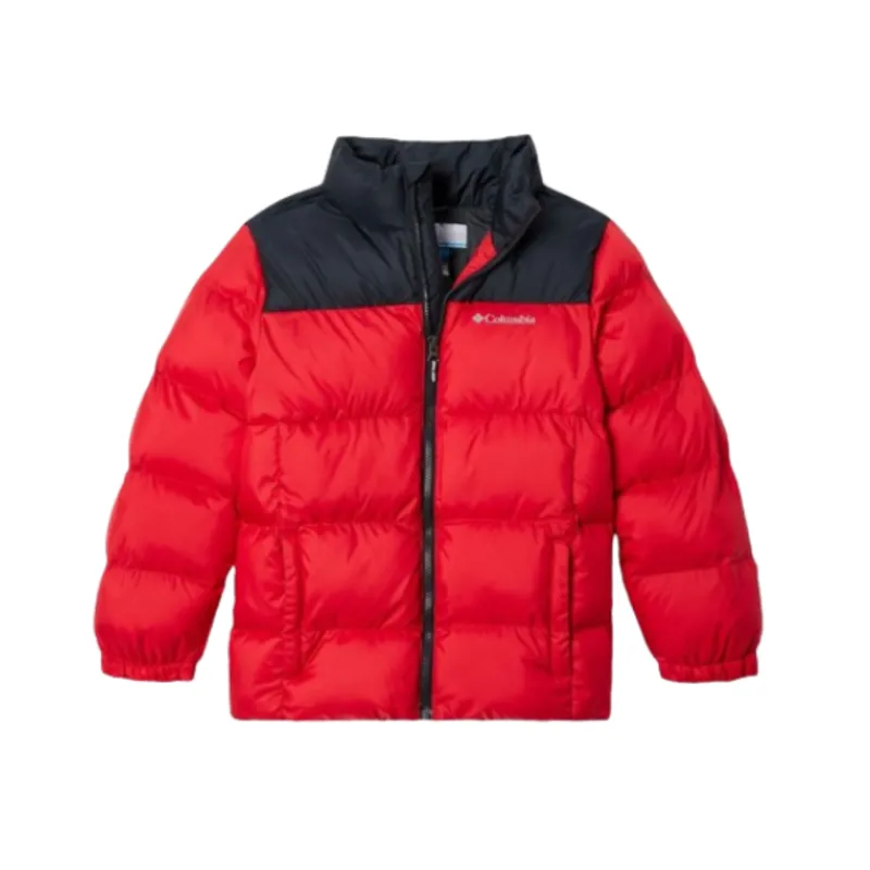 Columbia Kids Puffect II Jacket in Mountain Red / Black