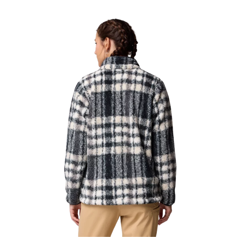 Columbia Womens West Bend Print Full Zip II in Black Herringplaid-1