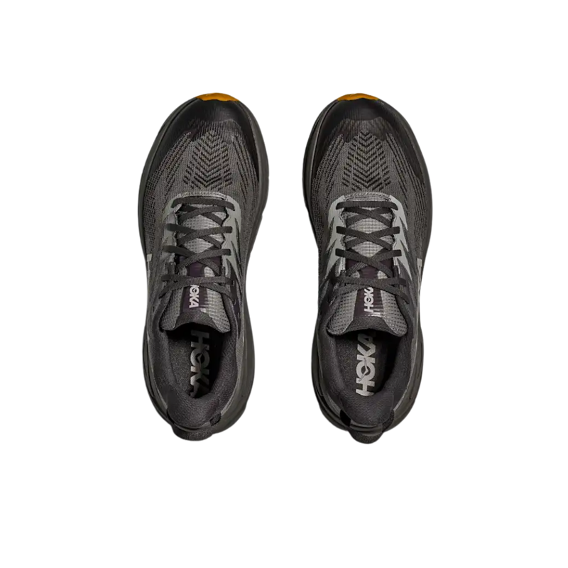 Hoka Mens Challenger 8 GTX in Asphalt Grey / Varsity Yellow-1