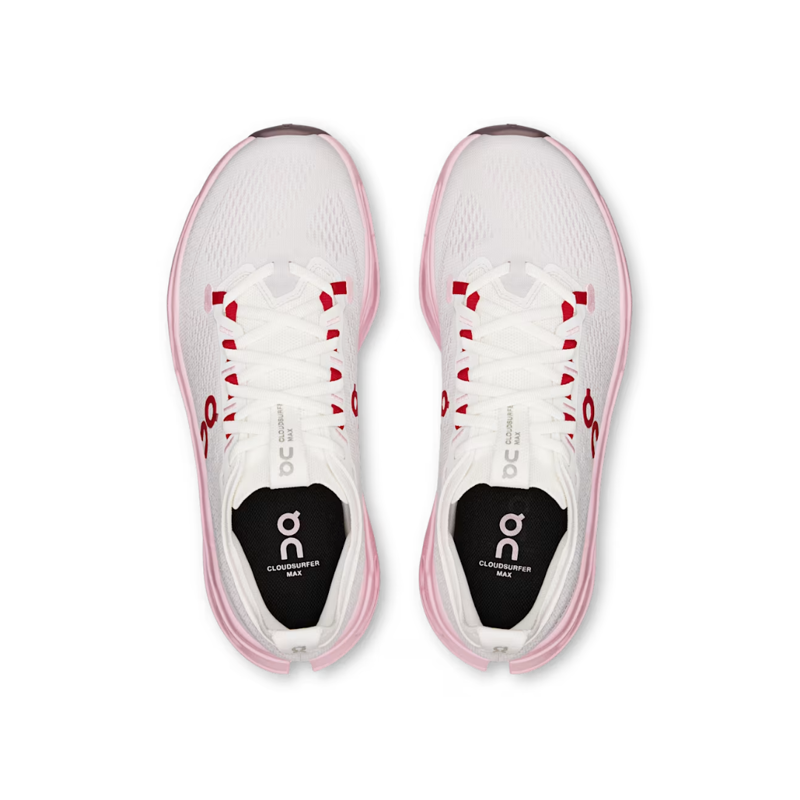 On Womens Cloudsurfer Max in Ivory / Peony-1