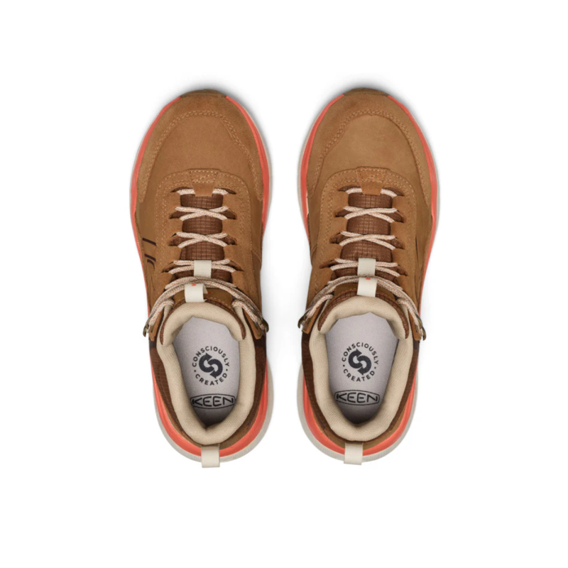 Keen Womens Leiki Leather Mid WP in Chipmunk / Birch-1