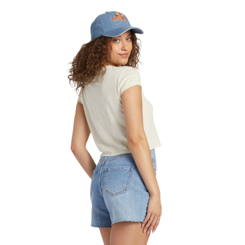 Billabong Womens Baby Tee in White Cap-1