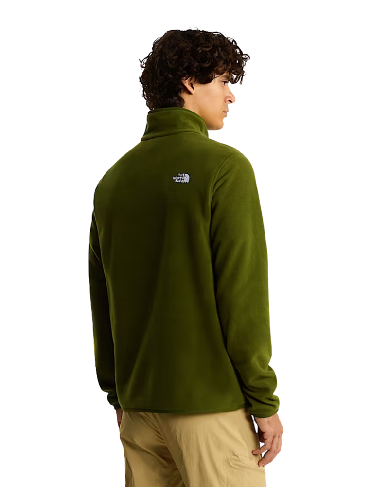 The North Face Mens Glacier Fleece 1/4 Zip Jacket in Woodland Green-1