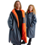 Dryrobe Adults Advance Long Sleeve Changing Robe in Dark Grey / Orange