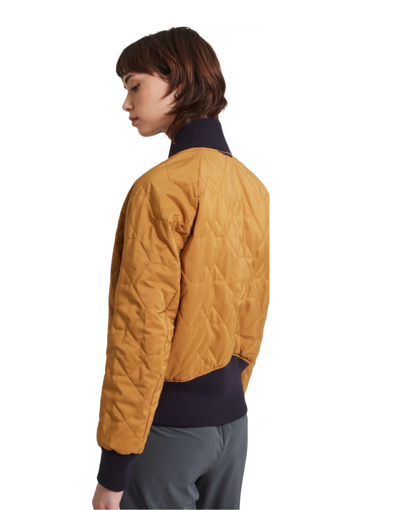 Kathmandu Womens Two-Ways Reversible Bomber Jacket in Mustard / Mauve-3