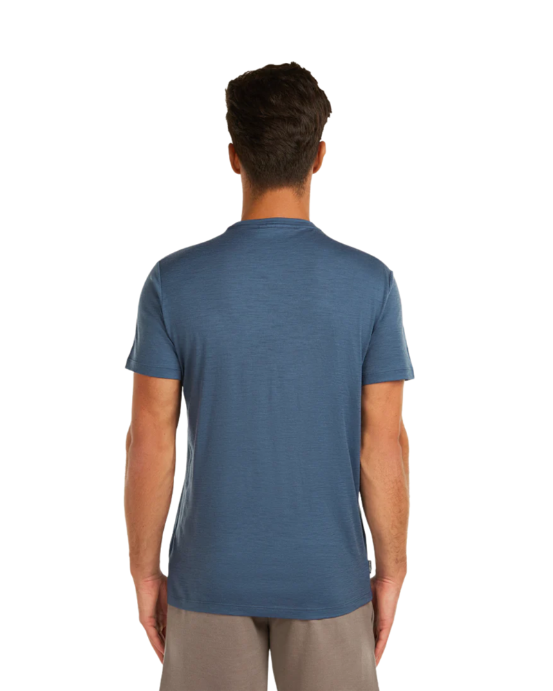 Icebreaker Mens Merino 150 Tech Lite Tee IB Wordmark in Dawn-1