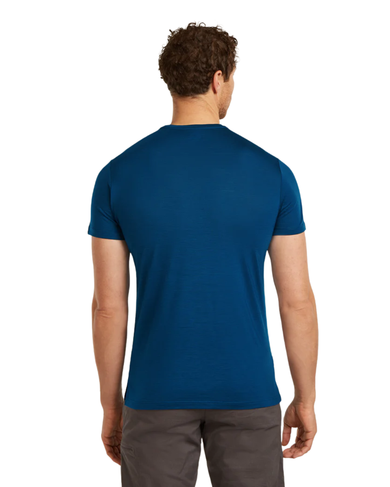 Icebreaker Mens Merino Blend 125 Cool-Lite Sphere S/S Tee Beta in Atlantis-1