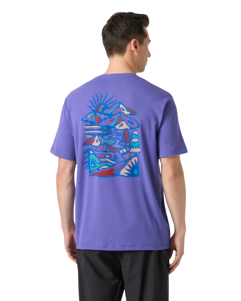 Helly Hansen Mens Skog Graphic T-Shirt in Ultra Violet-1