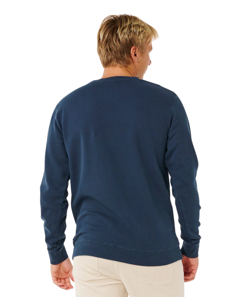 Rip Curl Mens Pacific Rinse Patch Crew in Dark Navy-1