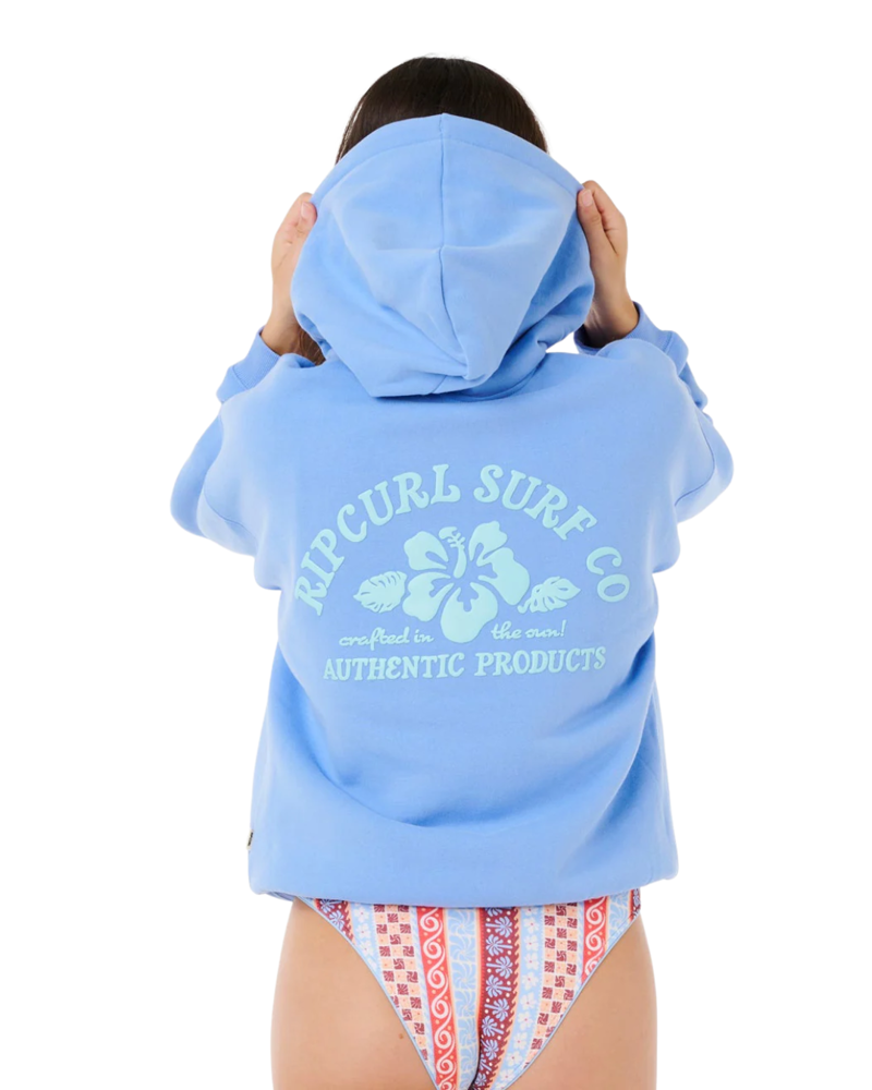 Rip Curl Women's Surf Puff Heritage Hood in Cornflower Blue-1