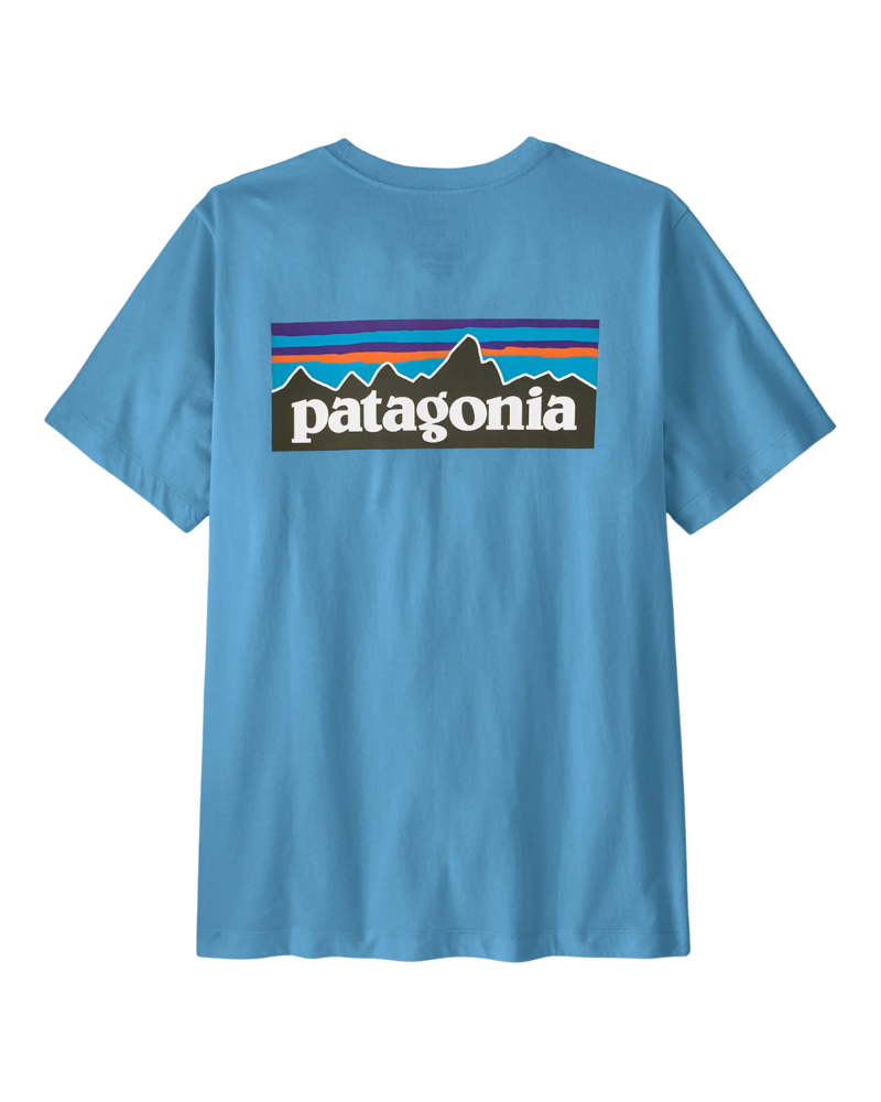 Patagonia Mens P-6 Logo T-Shirt in Shore Blue-1