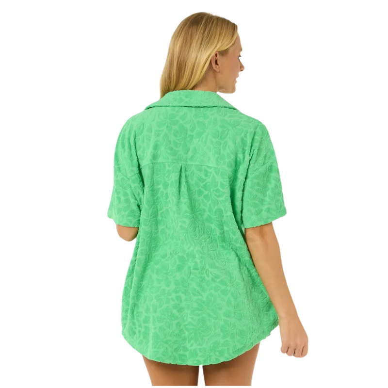 Ripcurl Womens Las Dalias Terry Shirt in Light Green-1