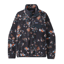 Patagonia Women's Lightweight Synchilla Snap-T Pullover in Swirl Floral/Pitch Blue