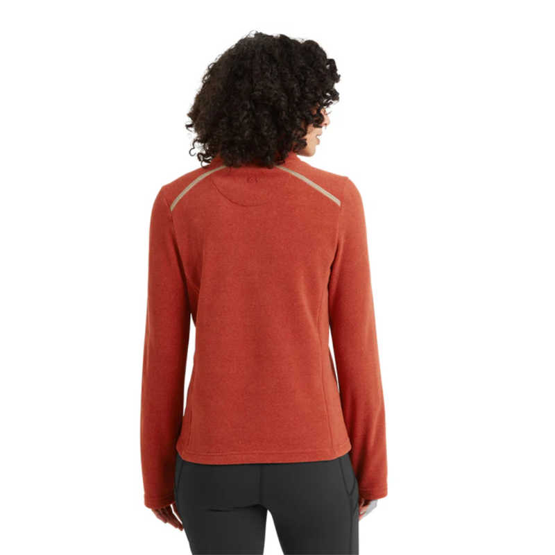 Sherpa Womens Rolpa Eco Pullover Zip in Rust-1