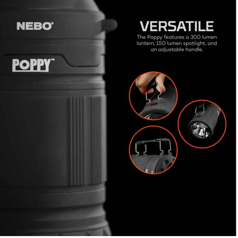 Nebo Poppy Lantern in Black-5