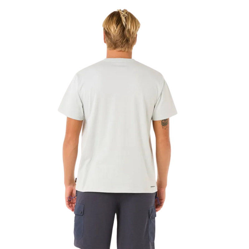 Ripcurl Mens Vaporcool Searchin Tee in Iced Grey-1