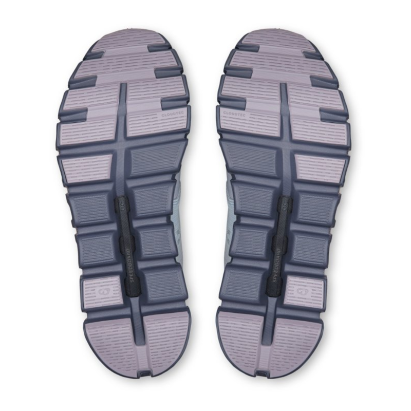 On Women's Cloud 6 Waterproof Shoes in Heather / Metal-3