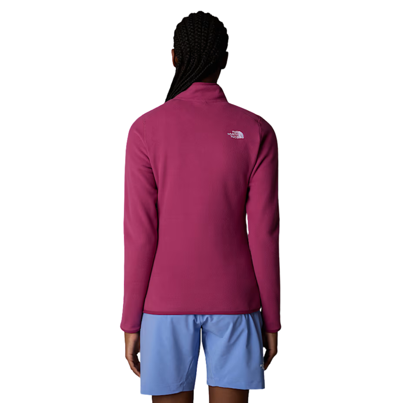 The North Face Womens 100 Glacier 1/4 Zip in Cyber Berry-1