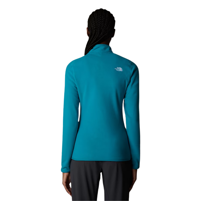 The North Face Womens 100 Glacier 1/4 Zip in Deep Teal-1