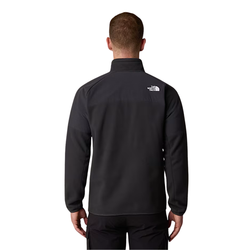 The North Face Mens Glacier Heavyweight 1/2 Zip in Asphalt Grey / Asphalt Grey / TNF Black-1