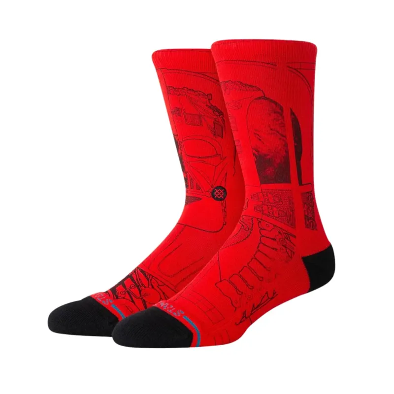Stance Vader SW Crew Lifestyle Socks in Red