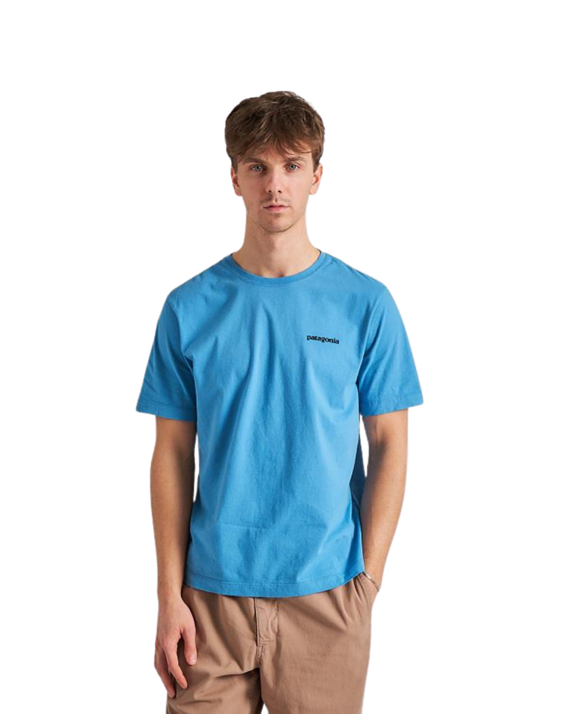 Patagonia Mens P-6 Logo T-Shirt in Shore Blue