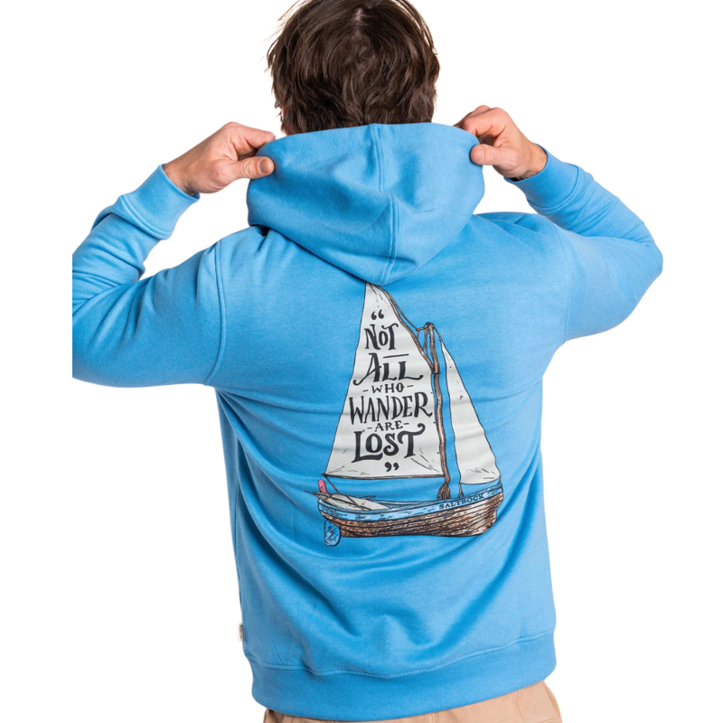 Saltrock Mens Lost Ships Pop Hoodie Light Blue-1