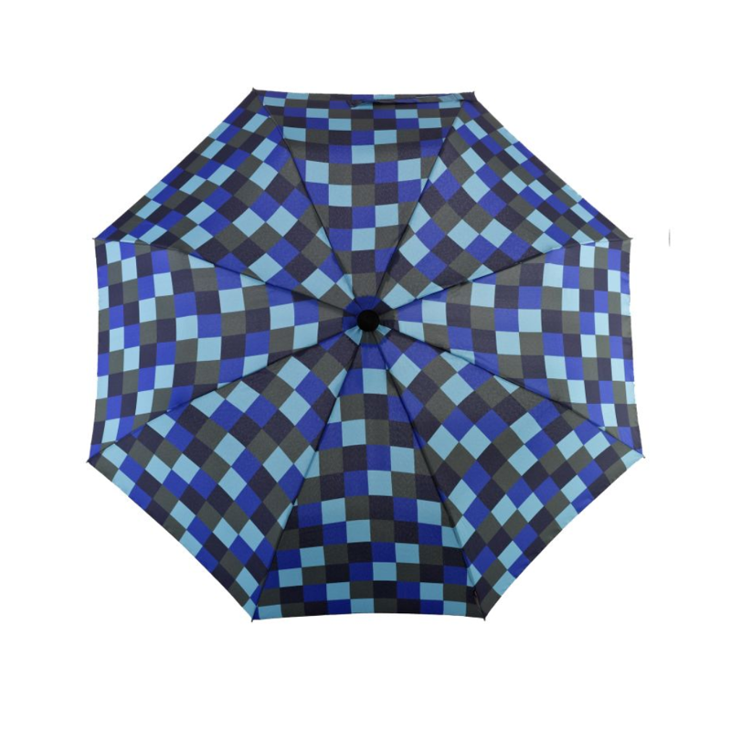 EuroSchirm Light Trek Umbrella in Blue/ Green Plaid-1