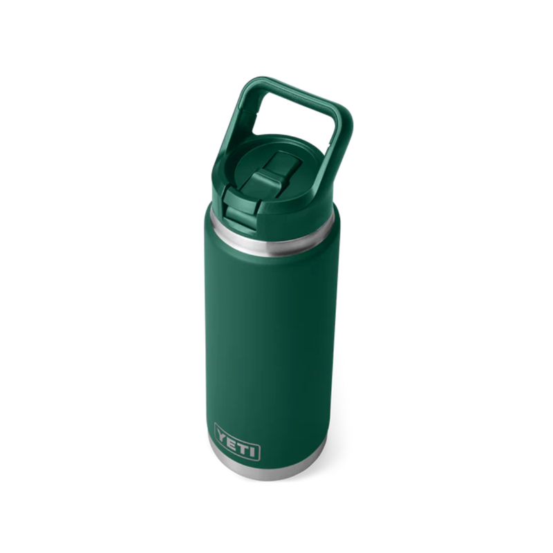 Yeti Rambler 26oz Straw Bottle in Black Forest Green-1
