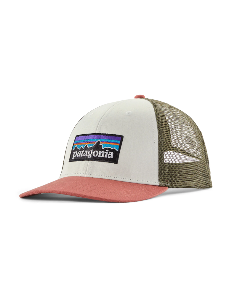 Patagonia P6 Logo LoPro Trucker Hat in Birch White
