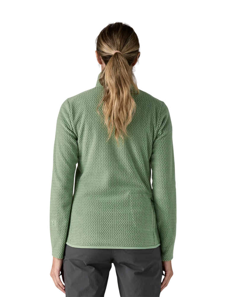 Patagonia Womens R1 Air Zip Neck in Ellwood Green-1