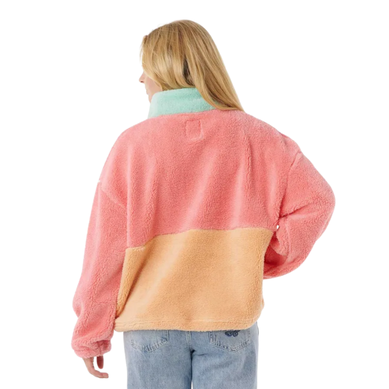Rip Curl Womens Block Party Polar Fleece in Pink-1