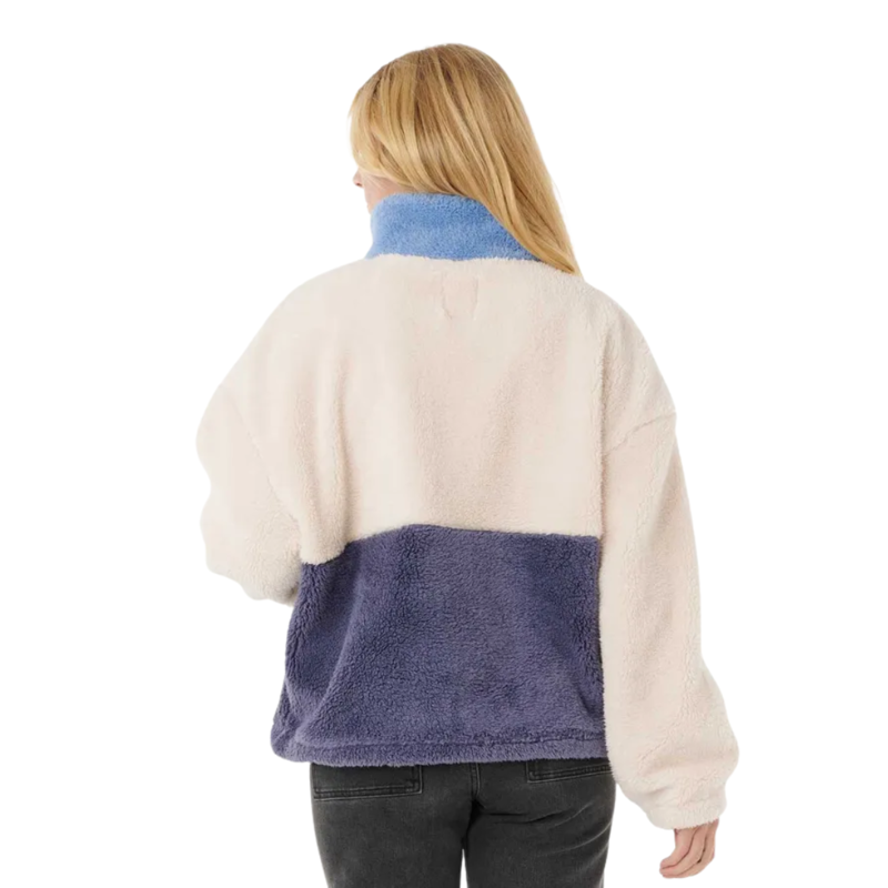 Rip Curl Womens Block Party Polar Fleece in Blue-1