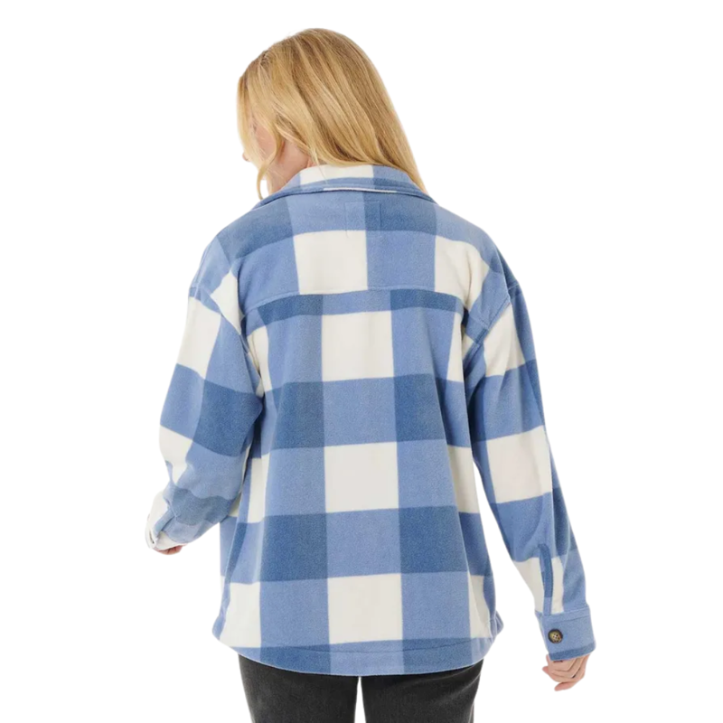 Rip Curl Womens Neon Isles Fleece L/S Shirt in Blue-1