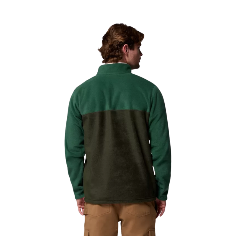 Columbia Mens Steens Mountain Half Snap II in Greenscape / Rain Forest / Dark Stone-1