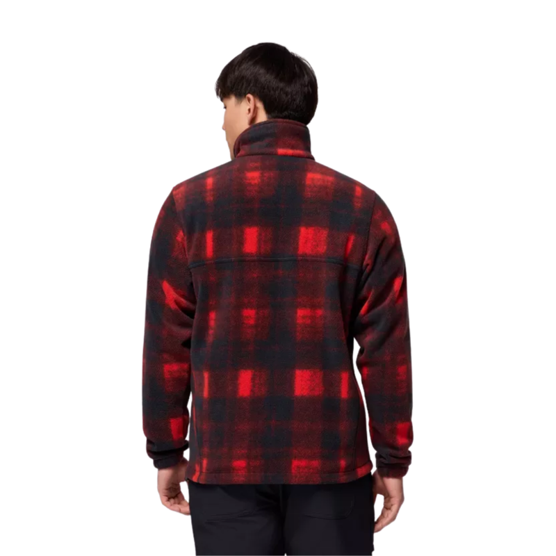 Columbia Mens Steens Mountain Printed Jacket in Sail Red Omblur-1