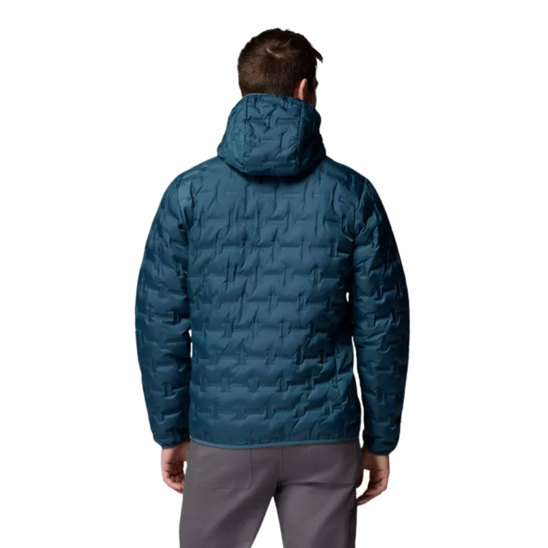 Columbia Mens Delta Ridge II Down Hooded Jacket in Everblue-1