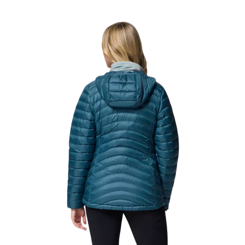Columbia Womens Corelite Down Hooded Jacket in Everblue-1
