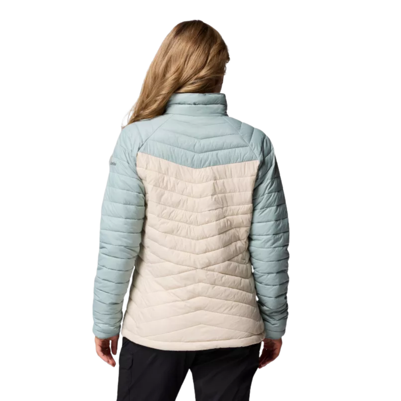 Columbia Womens Powder Pass Jacket in Dark Stone / Crushed Blue-1