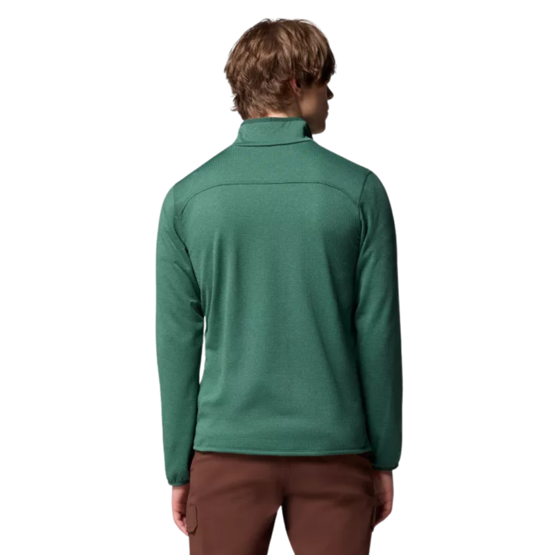 Columbia Mens Essential Hike Grid Fleece Half Zip in Rain Forest-1