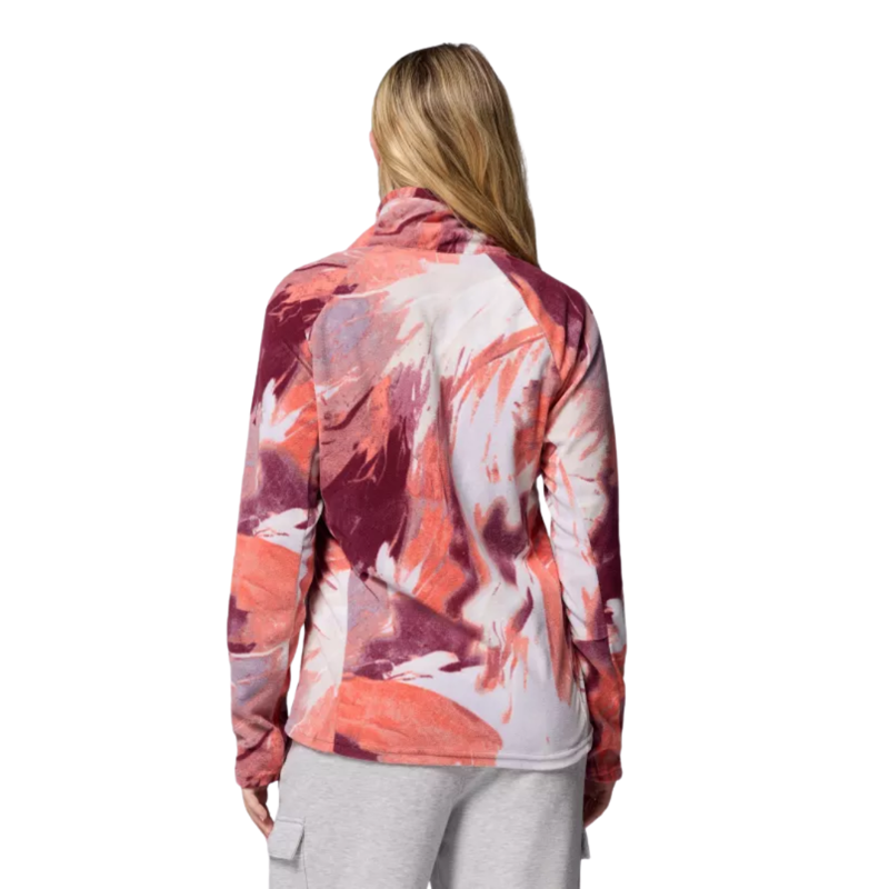 Columbia Womens Glacial IV Print 1/2 Zip in Zing Snowflight-1
