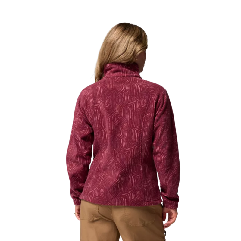 Columbia Womens Benton Springs Printed Full Zip in Rich Wine Flowfalls-1