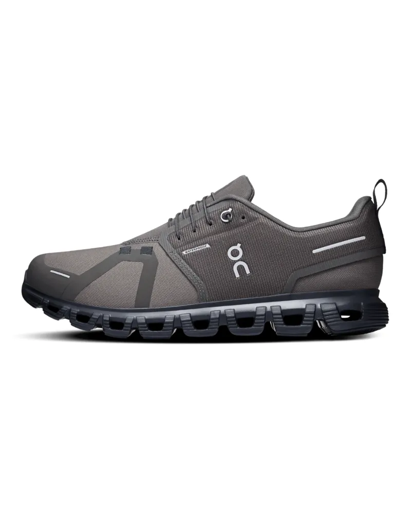 On Mens Cloud 6 Waterproof Shoes in Thorn / Black