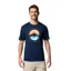 Columbia Mens Path Lake Graphic Tee II in Collegiate Navy Circular Linescape