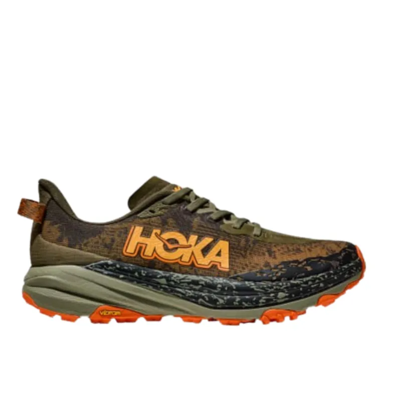Hoka Mens Speedgoat 6 in Antique Olive / Squash