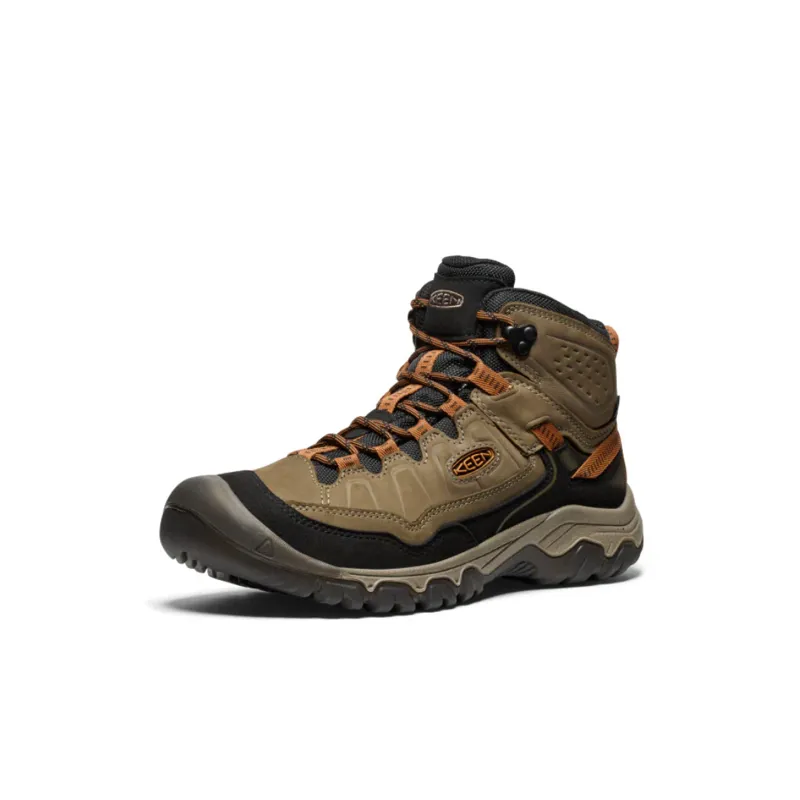 Keen Mens Targhee IV Mid Waterproof in Sea Turtle / Roasted Pecan
